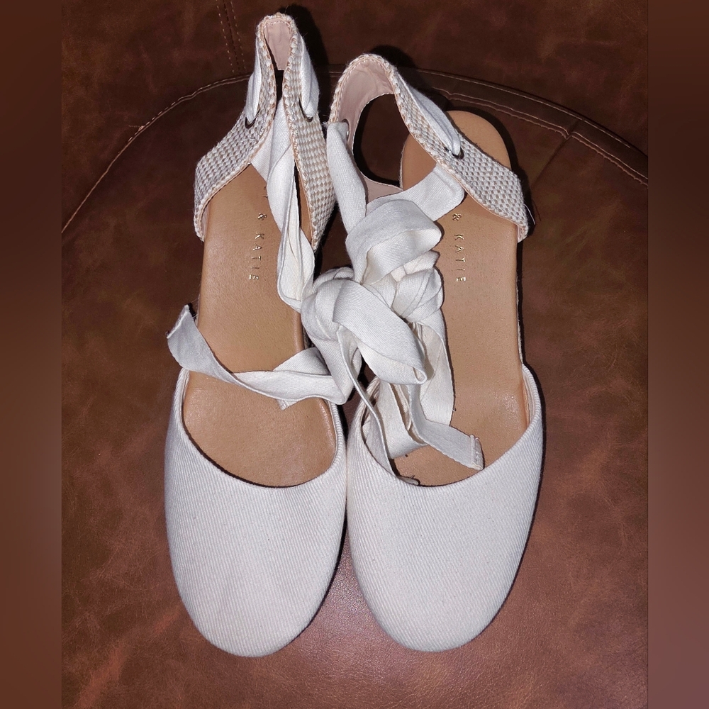 Kelly and Katie Cream Espadrille Women's Shoes